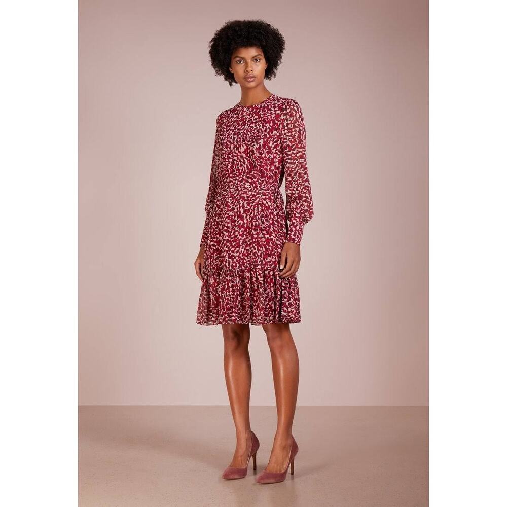 LK Bennett London DR Damiell Long Sleeve Midi Dress US 2